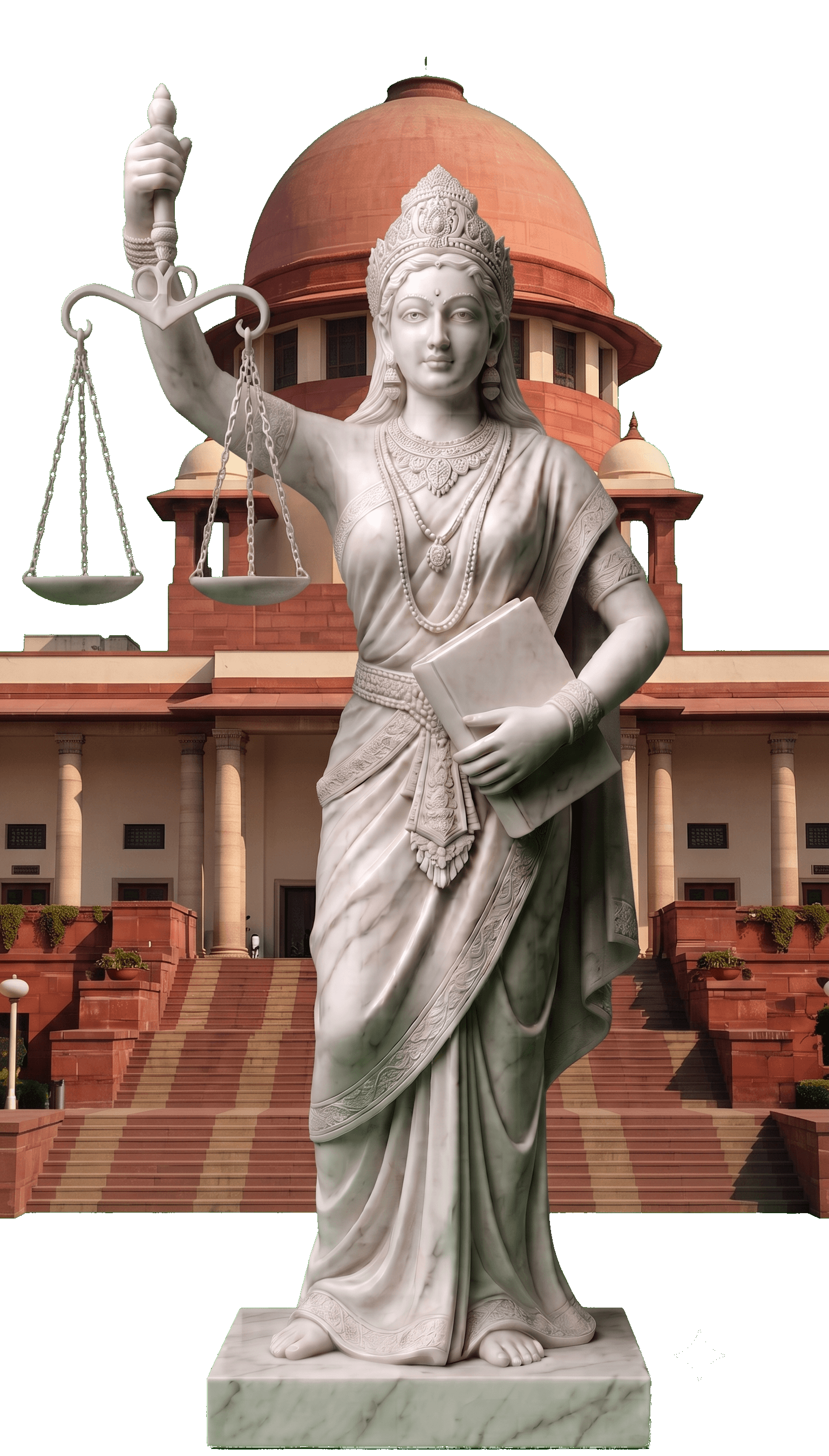 Lady Justice statue illustration